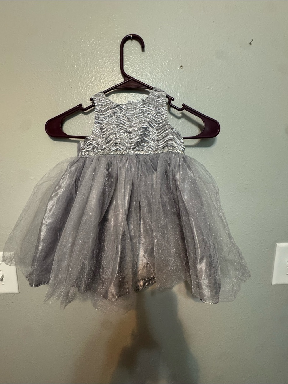 Silver Sparkle Tulle Kids Costume Dress